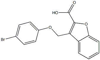 3-(4-bromophenoxymethyl)-1-benzofuran-2-carboxylic acid Struktur