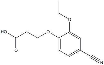 3-(4-cyano-2-ethoxyphenoxy)propanoic acid Struktur