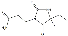 3-(4-ethyl-4-methyl-2,5-dioxoimidazolidin-1-yl)propanethioamide Struktur