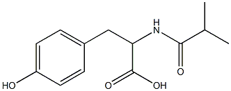 3-(4-hydroxyphenyl)-2-(isobutyrylamino)propanoic acid Struktur