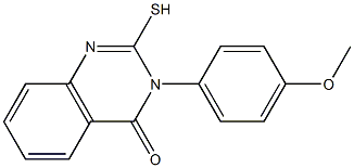 3-(4-methoxyphenyl)-2-sulfanyl-3,4-dihydroquinazolin-4-one Struktur