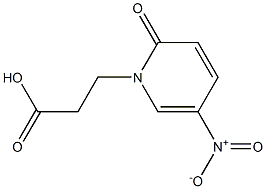 3-(5-nitro-2-oxo-1,2-dihydropyridin-1-yl)propanoic acid Struktur