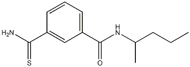 3-(aminocarbonothioyl)-N-(1-methylbutyl)benzamide Struktur