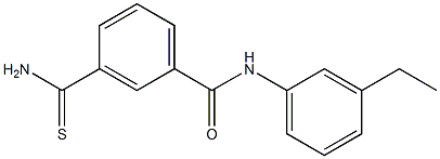 3-(aminocarbonothioyl)-N-(3-ethylphenyl)benzamide Struktur