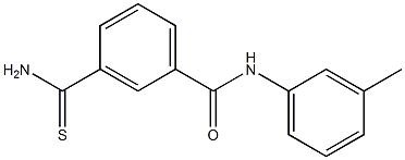 3-(aminocarbonothioyl)-N-(3-methylphenyl)benzamide Struktur