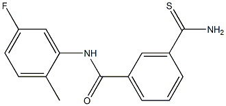 3-(aminocarbonothioyl)-N-(5-fluoro-2-methylphenyl)benzamide Struktur