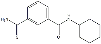 3-(aminocarbonothioyl)-N-cyclohexylbenzamide Struktur