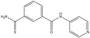 3-(aminocarbonothioyl)-N-pyridin-4-ylbenzamide Struktur