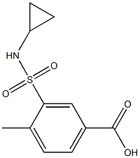 3-(cyclopropylsulfamoyl)-4-methylbenzoic acid Struktur