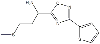 3-(methylsulfanyl)-1-[3-(thiophen-2-yl)-1,2,4-oxadiazol-5-yl]propan-1-amine Struktur