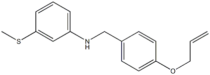 3-(methylsulfanyl)-N-{[4-(prop-2-en-1-yloxy)phenyl]methyl}aniline Struktur