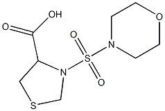 3-(morpholine-4-sulfonyl)-1,3-thiazolidine-4-carboxylic acid Struktur