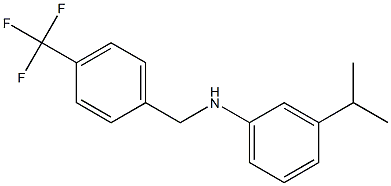 3-(propan-2-yl)-N-{[4-(trifluoromethyl)phenyl]methyl}aniline Struktur