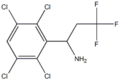 3,3,3-trifluoro-1-(2,3,5,6-tetrachlorophenyl)propan-1-amine Struktur