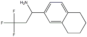 3,3,3-trifluoro-1-(5,6,7,8-tetrahydronaphthalen-2-yl)propan-1-amine Struktur