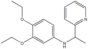 3,4-diethoxy-N-[1-(pyridin-2-yl)ethyl]aniline Struktur