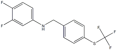 3,4-difluoro-N-({4-[(trifluoromethyl)sulfanyl]phenyl}methyl)aniline Struktur