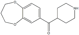 3,4-dihydro-2H-1,5-benzodioxepin-7-yl(piperidin-4-yl)methanone Struktur