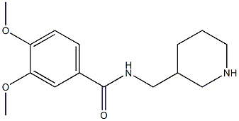 3,4-dimethoxy-N-(piperidin-3-ylmethyl)benzamide Struktur