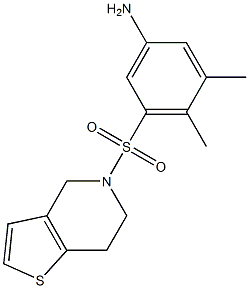 3,4-dimethyl-5-{4H,5H,6H,7H-thieno[3,2-c]pyridine-5-sulfonyl}aniline Struktur