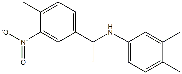 3,4-dimethyl-N-[1-(4-methyl-3-nitrophenyl)ethyl]aniline Struktur