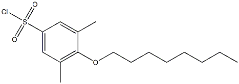 3,5-dimethyl-4-(octyloxy)benzene-1-sulfonyl chloride Struktur