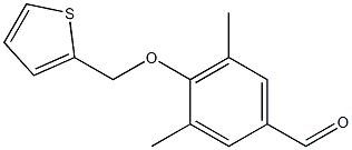 3,5-dimethyl-4-(thiophen-2-ylmethoxy)benzaldehyde Struktur