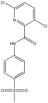 3,6-dichloro-N-(4-methanesulfonylphenyl)pyridine-2-carboxamide Struktur