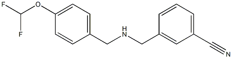 3-[({[4-(difluoromethoxy)phenyl]methyl}amino)methyl]benzonitrile Struktur