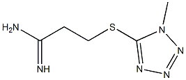 3-[(1-methyl-1H-1,2,3,4-tetrazol-5-yl)sulfanyl]propanimidamide Struktur