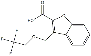 3-[(2,2,2-trifluoroethoxy)methyl]-1-benzofuran-2-carboxylic acid Struktur