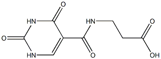 3-[(2,4-dioxo-1,2,3,4-tetrahydropyrimidin-5-yl)formamido]propanoic acid Struktur