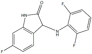 3-[(2,6-difluorophenyl)amino]-6-fluoro-2,3-dihydro-1H-indol-2-one Struktur