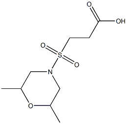 3-[(2,6-dimethylmorpholine-4-)sulfonyl]propanoic acid Struktur