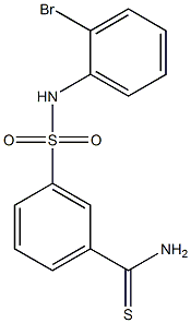 3-[(2-bromophenyl)sulfamoyl]benzene-1-carbothioamide Struktur