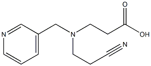 3-[(2-cyanoethyl)(pyridin-3-ylmethyl)amino]propanoic acid Struktur