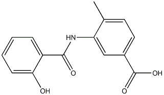 3-[(2-hydroxybenzoyl)amino]-4-methylbenzoic acid Struktur