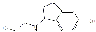 3-[(2-hydroxyethyl)amino]-2,3-dihydro-1-benzofuran-6-ol Struktur