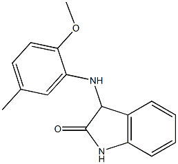 3-[(2-methoxy-5-methylphenyl)amino]-2,3-dihydro-1H-indol-2-one Struktur