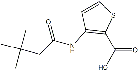 3-[(3,3-dimethylbutanoyl)amino]thiophene-2-carboxylic acid Struktur