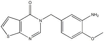 3-[(3-amino-4-methoxyphenyl)methyl]-3H,4H-thieno[2,3-d]pyrimidin-4-one Struktur