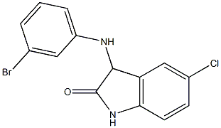 3-[(3-bromophenyl)amino]-5-chloro-2,3-dihydro-1H-indol-2-one Struktur