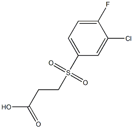 3-[(3-chloro-4-fluorophenyl)sulfonyl]propanoic acid Struktur