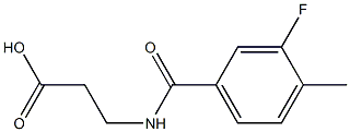 3-[(3-fluoro-4-methylbenzoyl)amino]propanoic acid Struktur