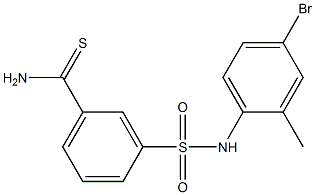 3-[(4-bromo-2-methylphenyl)sulfamoyl]benzene-1-carbothioamide Struktur