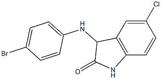 3-[(4-bromophenyl)amino]-5-chloro-2,3-dihydro-1H-indol-2-one Struktur