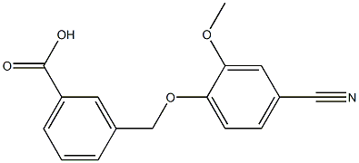 3-[(4-cyano-2-methoxyphenoxy)methyl]benzoic acid Struktur