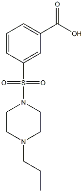 3-[(4-propylpiperazine-1-)sulfonyl]benzoic acid Struktur