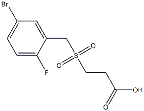 3-[(5-bromo-2-fluorobenzyl)sulfonyl]propanoic acid Struktur