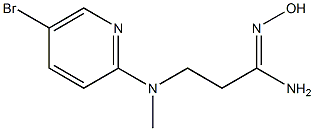 3-[(5-bromopyridin-2-yl)(methyl)amino]-N'-hydroxypropanimidamide Struktur